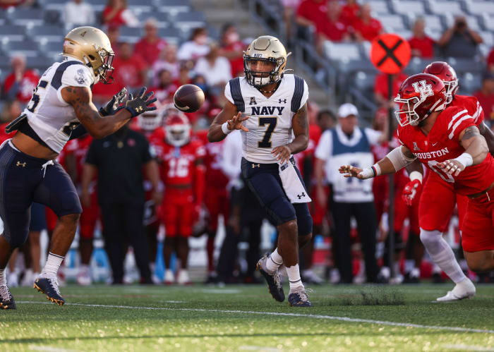 Xavier Arline is the man at the controls of the Navy offense, playing quarterback and operating its triple-option attack.